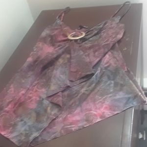 Unique multi-colored mandee tank top